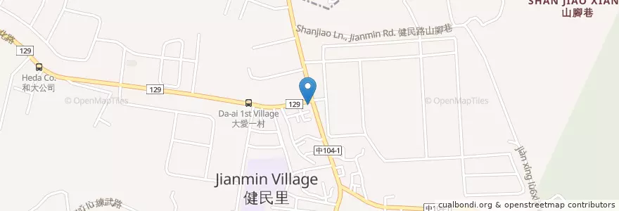 Mapa de ubicacion de 大里區農會 en Taiwan, Taichung, 太平區, Dali.