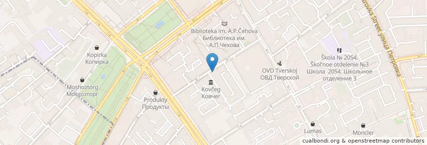 Mapa de ubicacion de Medclub en Russie, District Fédéral Central, Moscou, Центральный Административный Округ, Тверской Район.