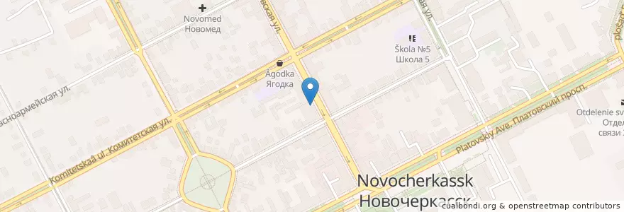 Mapa de ubicacion de Добрый эль en Rusia, Южный Федеральный Округ, Óblast De Rostov, Городской Округ Новочеркасск.