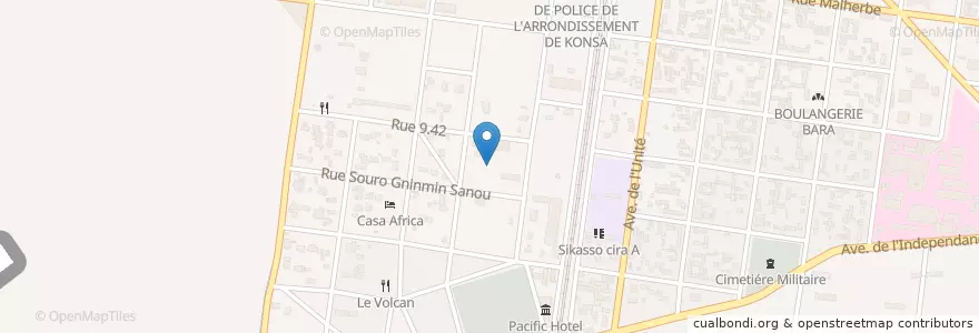 Mapa de ubicacion de Lycée privé BETHANIE II en Burkina Faso, Hauts-Bassins, Houet.