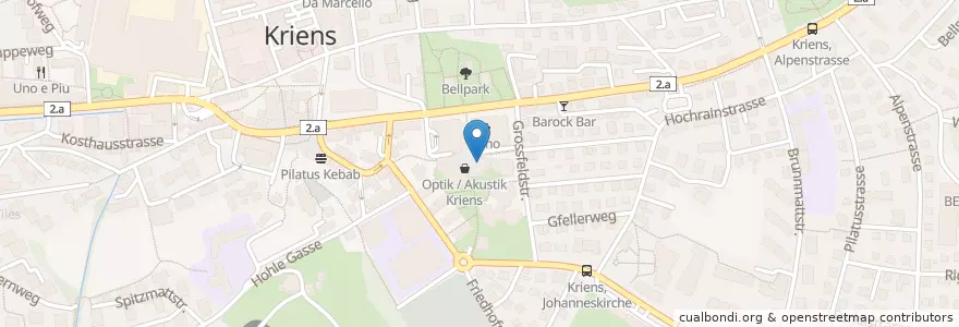 Mapa de ubicacion de Restaurant Hofmatt en スイス, Luzern, Kriens.