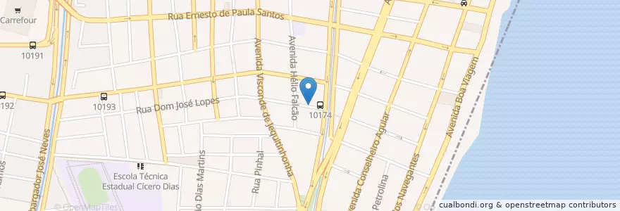 Mapa de ubicacion de MaNo's Bar en برزیل, منطقه شمال شرقی برزیل, پرنامبوکو, Região Geográgica Imediata Do Recife, Região Geográfica Intermediária Do Recife, Região Metropolitana Do Recife.