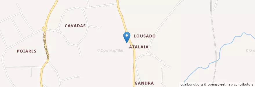 Mapa de ubicacion de Lousado en Portugal, Nord, Braga, Ave, Vila Nova De Famalicão, Lousado.