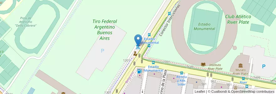 Mapa de ubicacion de 363 - Udaondo en Аргентина, Буэнос-Айрес, Буэнос-Айрес, Comuna 13.