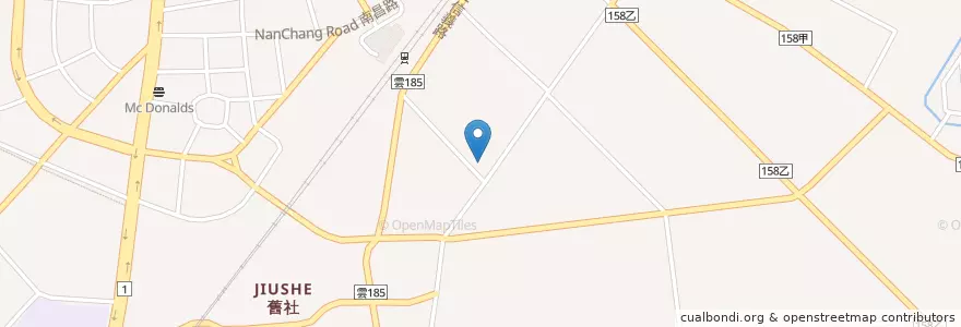 Mapa de ubicacion de 斗南鎮 en 台湾, 台湾省, 雲林県, 斗南鎮.