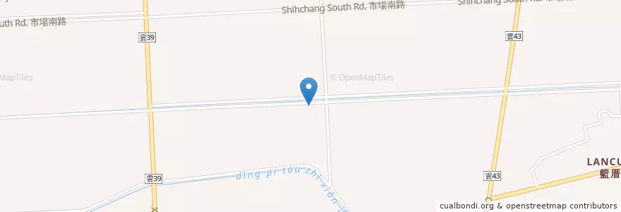 Mapa de ubicacion de 西螺鎮 en Taiwan, Taiwan, Landkreis Yunlin, 西螺鎮.