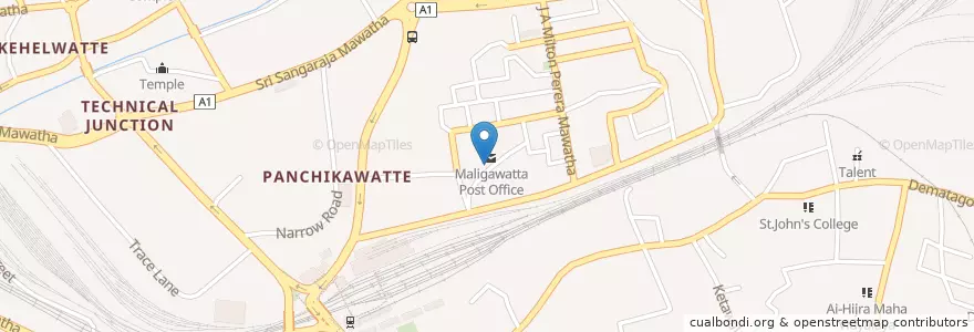 Mapa de ubicacion de HNB Maligawatta en スリランカ, 西部州, コロンボ県, Colombo.