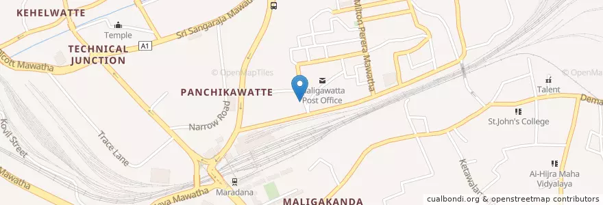 Mapa de ubicacion de Eat Rite en Sri Lanka, බස්නාහිර පළාත, කොළඹ දිස්ත්‍රික්කය, Colombo.