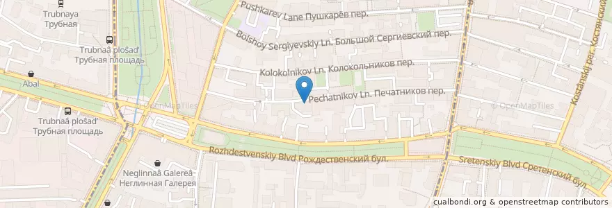 Mapa de ubicacion de L'Art de la Vie en Russie, District Fédéral Central, Moscou, Центральный Административный Округ, Мещанский Район.