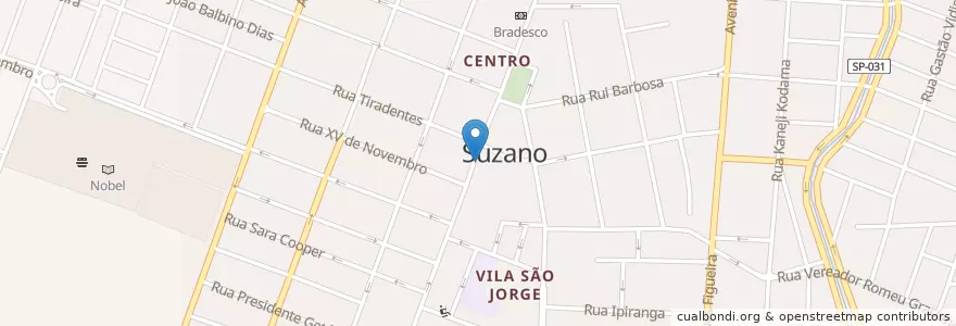 Mapa de ubicacion de Banco do Brasil en Бразилия, Юго-Восточный Регион, Сан-Паулу, Região Geográfica Intermediária De São Paulo, Região Metropolitana De São Paulo, Região Imediata De São Paulo, Suzano.