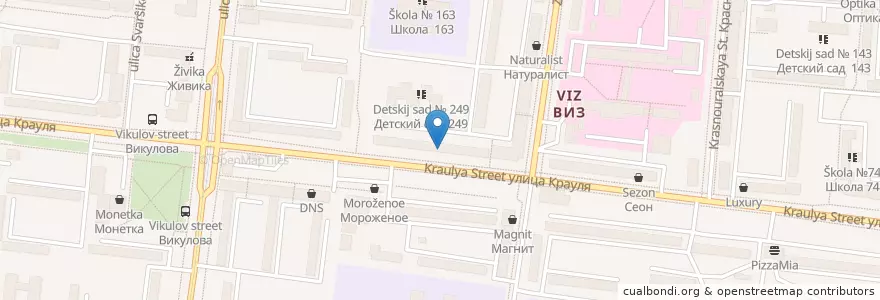 Mapa de ubicacion de SmilePizza en ロシア, ウラル連邦管区, スヴェルドロフスク州, エカテリンブルク管区.