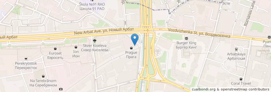 Mapa de ubicacion de Форабанк en Россия, Центральный Федеральный Округ, Москва, Центральный Административный Округ, Район Арбат.