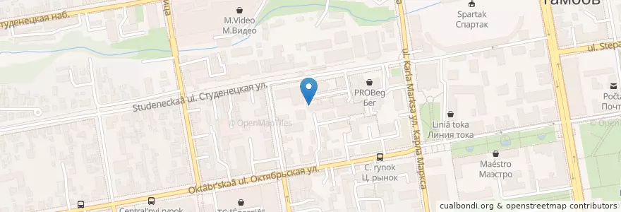 Mapa de ubicacion de Арт-кафе "ДК" en Rusia, Distrito Federal Central, Óblast De Tambov, Тамбовский Район, Городской Округ Тамбов.