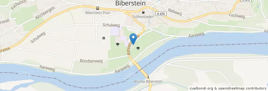 Mapa de ubicacion de Chez Frits en スイス, Aargau, Bezirk Aarau, Biberstein.