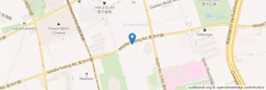 Mapa de ubicacion de La Rue Restaurant en Chine, Shanghai, District De Huangpu.