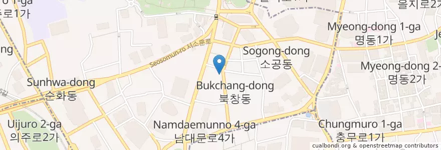 Mapa de ubicacion de 남매집 en Zuid-Korea, Seoel, 소공동.