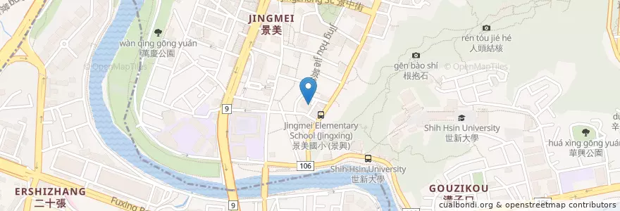 Mapa de ubicacion de 景新分館地下停車場 en Taiwan, 新北市, 文山區.