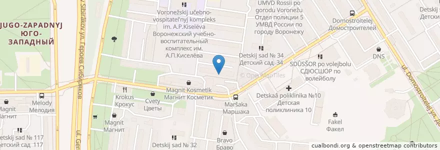Mapa de ubicacion de Интермед-Стоматология en Rusland, Centraal Federaal District, Oblast Voronezj, Городской Округ Воронеж.