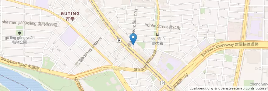 Mapa de ubicacion de 橫浜蛋包飯 en Taiwan, 新北市, Taipé, 中正區.