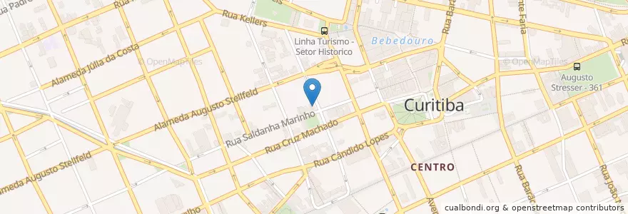 Mapa de ubicacion de Txapela en 브라질, 남부지방, 파라나, Região Geográfica Intermediária De Curitiba, Região Metropolitana De Curitiba, Microrregião De Curitiba, 쿠리치바.