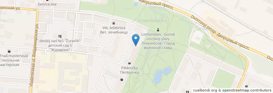 Mapa de ubicacion de Smoke2 en Russia, Northwestern Federal District, Leningrad Oblast, Saint Petersburg, Петродворцовый Район, Lomonosov.