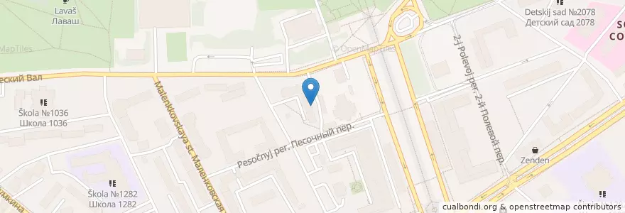 Mapa de ubicacion de Сокольники en Rusland, Centraal Federaal District, Moskou, Восточный Административный Округ, Район Сокольники.