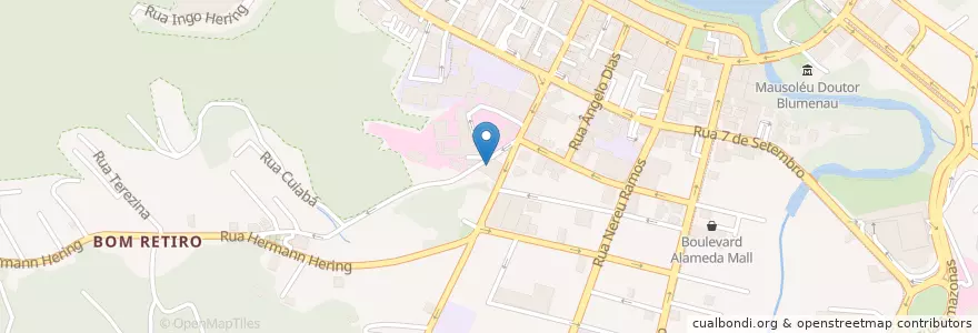 Mapa de ubicacion de Visual Cafeteria en البَرَازِيل, المنطقة الجنوبية, سانتا كاتارينا, Região Geográfica Intermediária De Blumenau, Microrregião De Blumenau, بلوميناو.