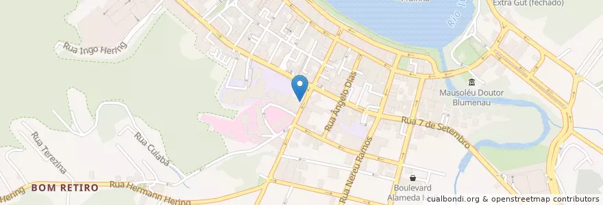 Mapa de ubicacion de Panvel en ブラジル, 南部地域, サンタ カタリーナ, Região Geográfica Intermediária De Blumenau, Microrregião De Blumenau, ブルメナウ.