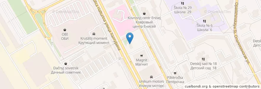 Mapa de ubicacion de Бургер Кинг en ロシア, ウラル連邦管区, スヴェルドロフスク州, エカテリンブルク管区.