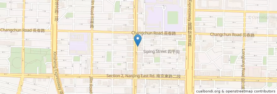 Mapa de ubicacion de 辛殿麻辣鍋 en تایوان, 新北市, تایپه, 中山區.