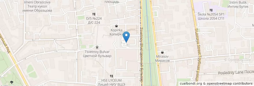 Mapa de ubicacion de Tapas & Pintxos en Russia, Distretto Federale Centrale, Москва, Центральный Административный Округ, Мещанский Район, Тверской Район.