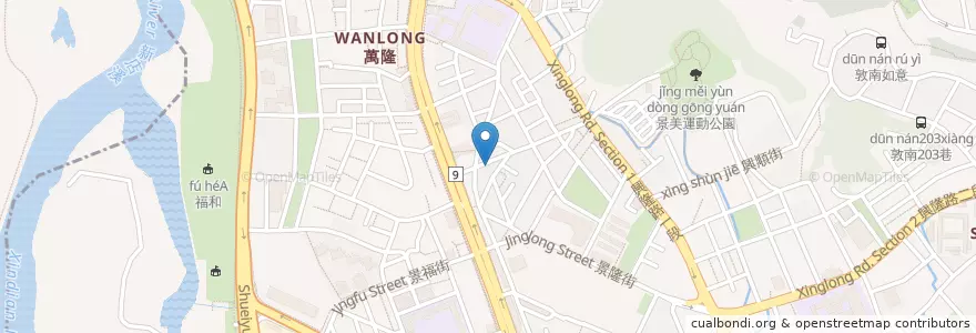 Mapa de ubicacion de 訓民韓語正音班 en تایوان, 新北市, تایپه, 文山區.
