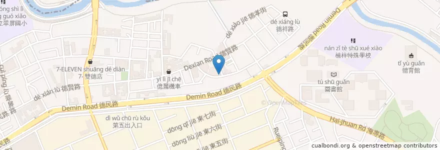 Mapa de ubicacion de 一番族美食屋 en 臺灣, 高雄市, 楠梓區.