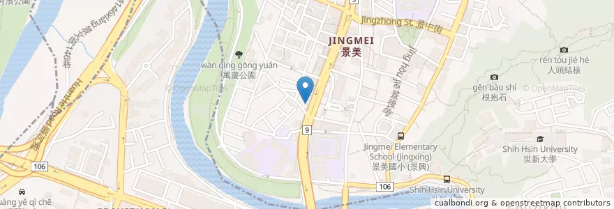 Mapa de ubicacion de 華武跆拳道館 en 타이완, 신베이 시, 원산 구.