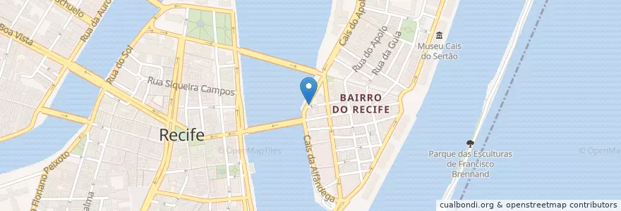 Mapa de ubicacion de Estação Cais do Apolo en Brasile, Regione Nordest, Pernambuco, Região Geográgica Imediata Do Recife, Região Geográfica Intermediária Do Recife, Região Metropolitana Do Recife, Recife.
