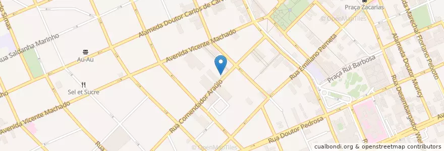 Mapa de ubicacion de Banco do Brasil en ブラジル, 南部地域, パラナ, Região Geográfica Intermediária De Curitiba, Região Metropolitana De Curitiba, Microrregião De Curitiba, クリチバ.