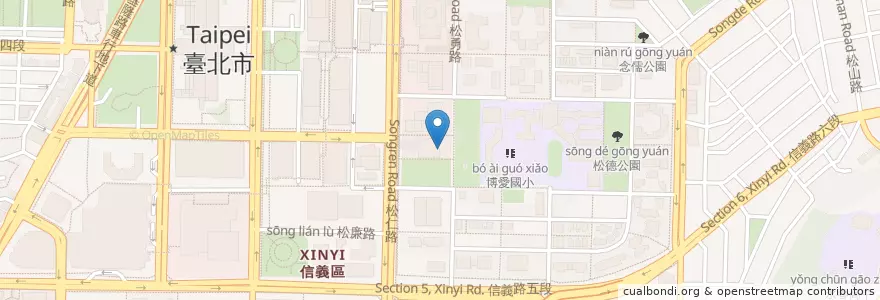 Mapa de ubicacion de 海峽兩岸經貿交流協會台北辦事處 en Taiwan, Nuova Taipei, Taipei, Distretto Di Xinyi.
