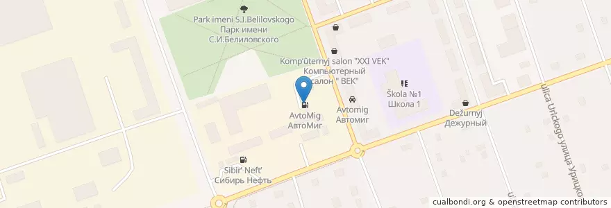 Mapa de ubicacion de АвтоМиг en 러시아, Центральный Федеральный Округ, Московская Область, Городской Округ Дубна.