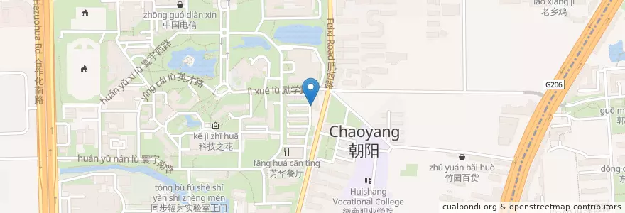 Mapa de ubicacion de 西区教工食堂 en Cina, Anhui, Hefei, 蜀山区 (Shushan), 合肥市区, 稻香村街道.