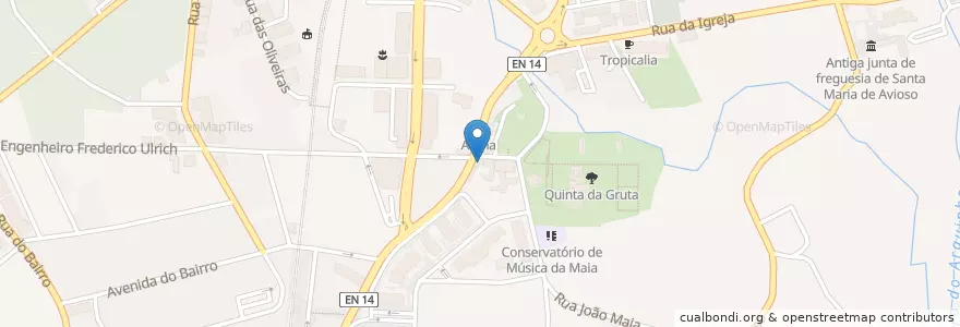 Mapa de ubicacion de João Requieira en Portugal, Norte, Área Metropolitana Do Porto, Porto, Maia, Castêlo Da Maia.