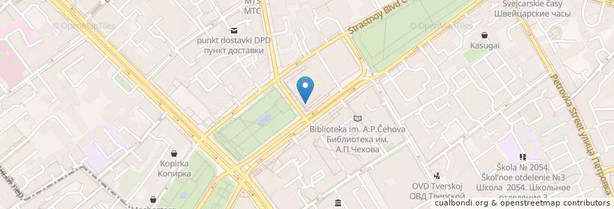 Mapa de ubicacion de Пловберри en Россия, Центральный Федеральный Округ, Москва, Центральный Административный Округ, Тверской Район.