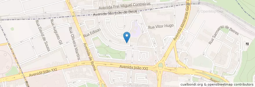Mapa de ubicacion de Pastelaria Madrid en پرتغال, Área Metropolitana De Lisboa, Lisboa, Grande Lisboa, لیسبون, Areeiro.