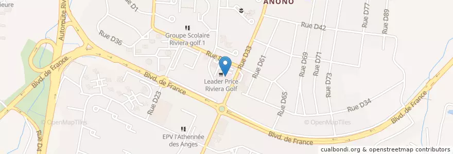 Mapa de ubicacion de BIAO en ساحل عاج, آبیجان, Cocody.