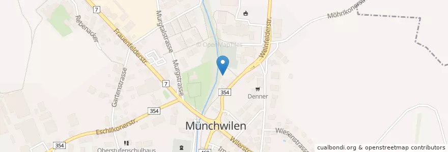 Mapa de ubicacion de Recycling en Svizzera, Turgovia, Bezirk Münchwilen, Münchwilen (Tg).