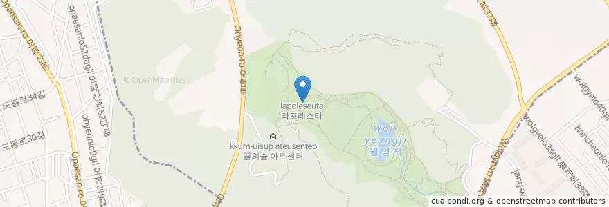 Mapa de ubicacion de 라포레스타 en Südkorea, Seoul, 강북구, 번3동.