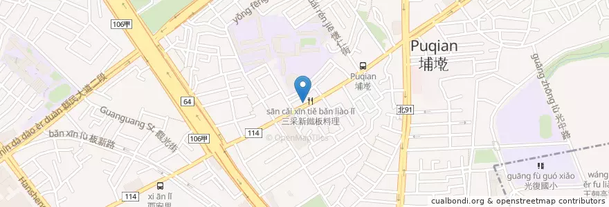 Mapa de ubicacion de 路易莎咖啡 en 台湾, 新北市, 板橋区.