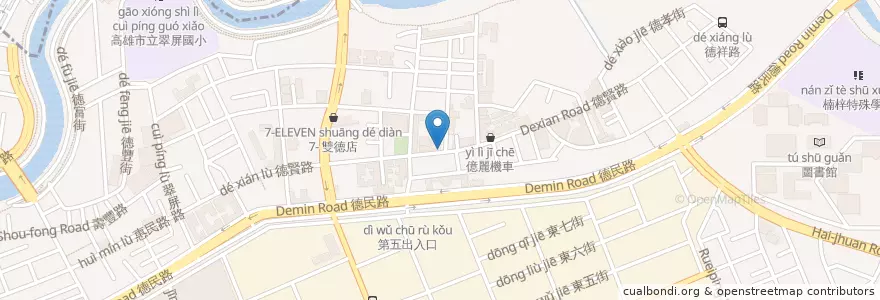 Mapa de ubicacion de 馬西索友韓國料理 en Taiwán, Kaohsiung, 楠梓區.