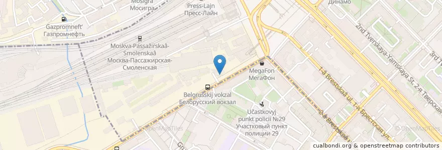 Mapa de ubicacion de Пицца en روسیه, Центральный Федеральный Округ, Москва, Центральный Административный Округ, Тверской Район.