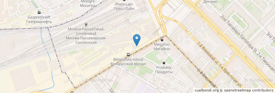 Mapa de ubicacion de Чебуречная №5 en Rússia, Distrito Federal Central, Москва, Центральный Административный Округ, Тверской Район.