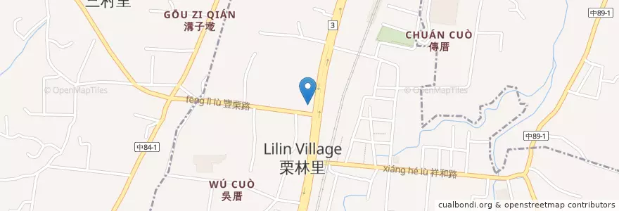 Mapa de ubicacion de 中油潭子站 en 臺灣, 臺中市, 潭子區.